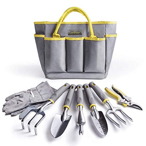 Garden tools, gloves and bag