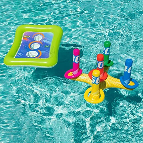 Pool ring toss game