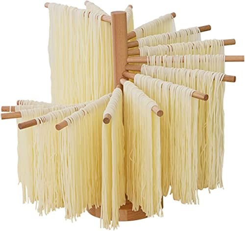 Collapsible wood pasta drying rack