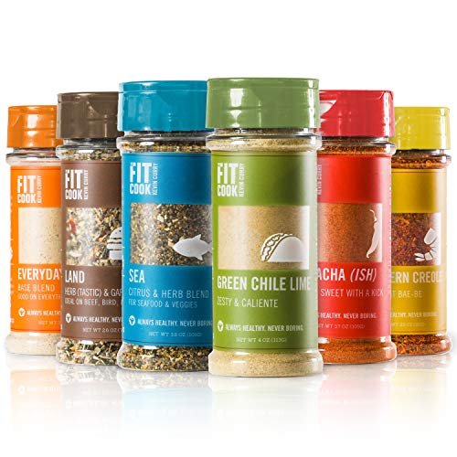 The Fit Cook Spice and Seasoning Set: Gluten & Grain Free, Vegan & Keto Friendly Spice Kit - 6 Health-conscious Hand-Crafted Seasoning Gift Set for Men & Dads - Perfect for Grilling, BBQ, and Foodies