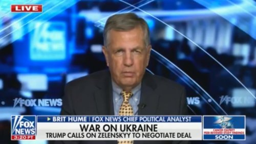 Fox’s Brit Hume Baffled by Trump’s Putin Comment: ‘I’m Not Exactly Sure What the President’s Talking About’