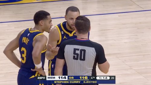 Watch Steph Curry Ejected After Throwing Mouthpiece In Frustration When Teammate Didnt Pass