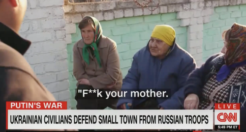Displaced 88 Year Old Ukrainian Woman Laughs As She Recounts Telling 