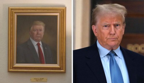 Trump Trashes His Own ‘Distorted’ Portrait, Blames ‘Radical Left’ Governor: ‘Should Be Ashamed of Himself’