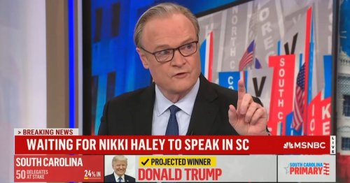 MSNBC’s Lawrence O’Donnell Dismisses Trump Winning South Carolina Primary in Seconds: ‘These Numbers Are Disastrous’