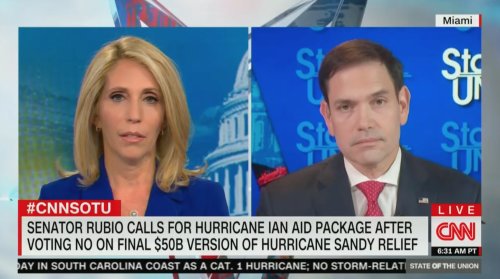 CNN’s Bash Confronts Rubio: Why Should the Senate Help Florida After Hurricane Ian When You Voted Against Sandy Relief?