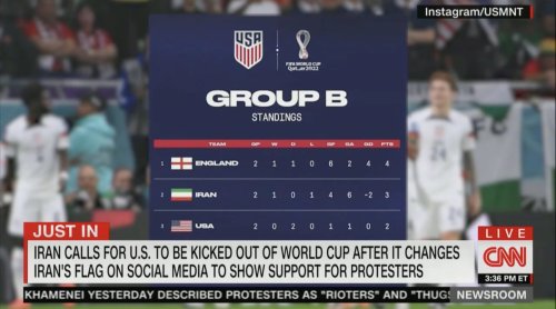 Iran Demands FIFA Kick US Out of the World Cup After USMNT Posted an Altered Iranian Flag on Social Media to Support #MahsaAmini Protesters