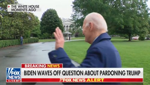 Biden Laughs and Leaves When Fox’s Peter Doocy Asks If He’d Pardon Trump: ‘I’ll See You Guys’
