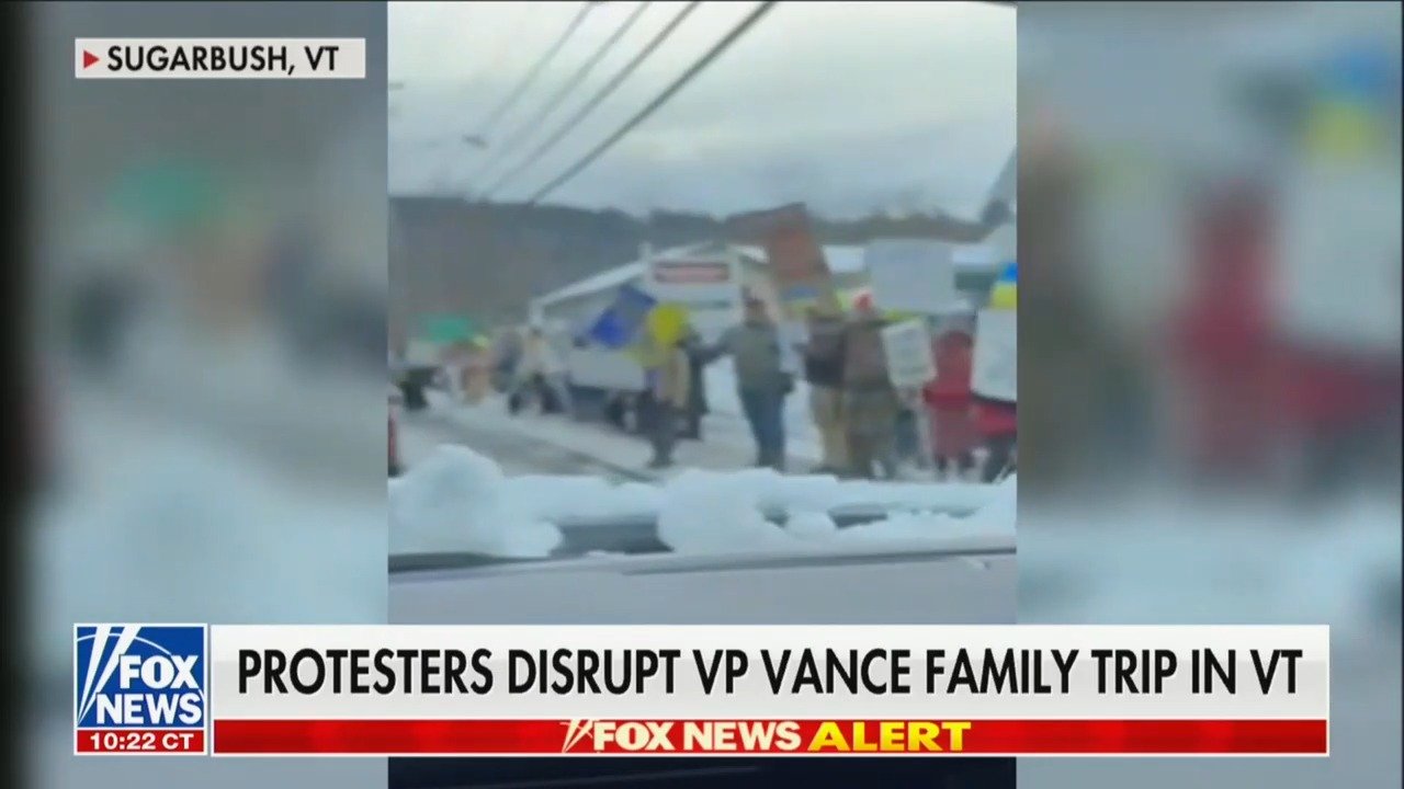 ‘Go Ski In Russia’: JD Vance Greeted By Pro-Ukraine Protesters During