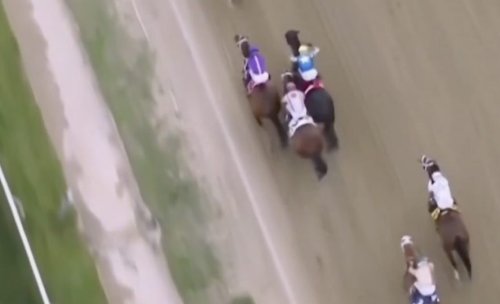 Watch the Stunning Overhead Footage of Jockey’s Daredevil Ride to Win Preakness