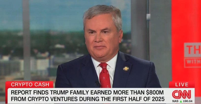 Comer Says Trump Family Making Millions From Crypto Business Is Ok Because ‘They’re Admitting They’re Doing This’