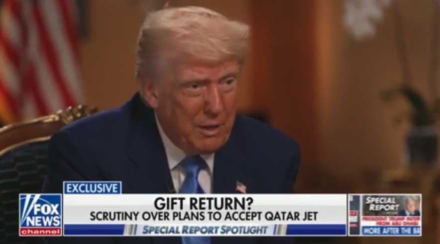 Annoyed Trump Accuses Fox’s Bret Baier of Pushing ‘Radical Left Story’ About $400 Million Gift