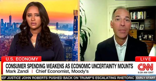 Moody’s Chief Mark Zandi Tells CNN Trump Is Tanking ‘Rip-Roaring Economy’ He Inherited — Headed For ‘Recession By Design’