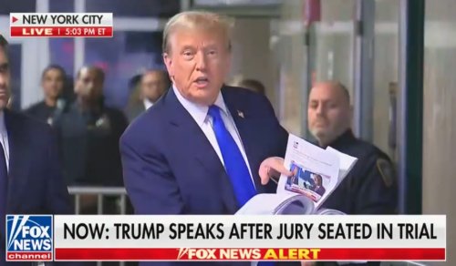 Trump Emerges From Courtroom and Cites Fox News Pundits Slamming His Prosecution: ‘A Whopping Outrage’