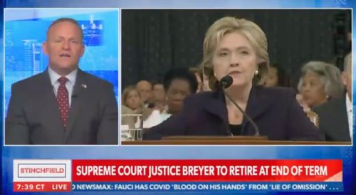 Newsmax Host: Breyer Retirement Will Allow Hillary Clinton to Become President