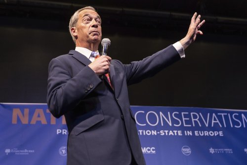 Brussels Police Shut Down NatCon As Nigel Farage Addresses Attendees