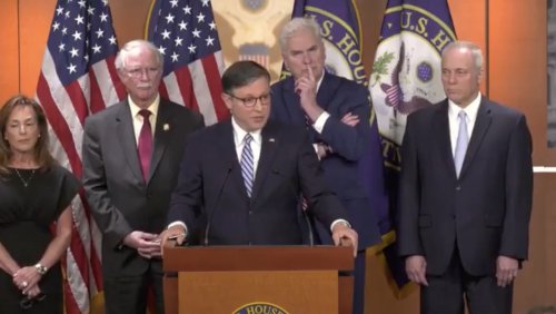 Speaker Mike Johnson Defends Trump’s Business ‘Transparency’ — Seconds Before Admitting He ‘Knows Nothing’ About Trump Memecoin