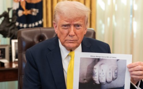 Trump Touts Seemingly Doctored Photo of Abrego Garcia’s Hand in Attempt To Prove Maryland Man Is Gang Member