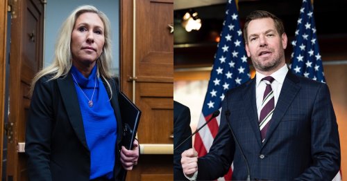 Marjorie Taylor Greene Turns Eric Swalwell Mocking Republicans and Their ‘Small’ Pins Into the Lowest of Low Blows