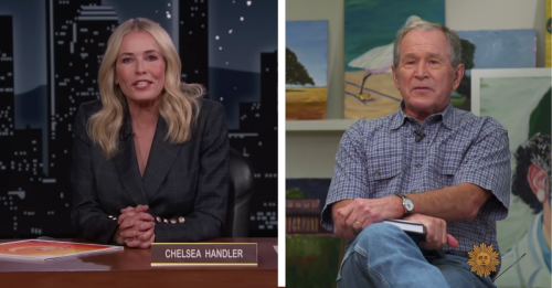 Chelsea Handler Recalls the Time She Was Stoned and Trapped Inside George Bush’s Compound As He Insisted on Showing Her His Artwork