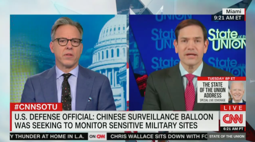 Marco Rubio Tells a Skeptical Jake Tapper There’s ‘No Comparison’ Between This Chinese Spy Balloon and Those That Flew Above U.S. on Trump’s Watch