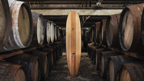 These Surfboards Made Out of Used Whiskey Casks Are Surfable Masterpieces