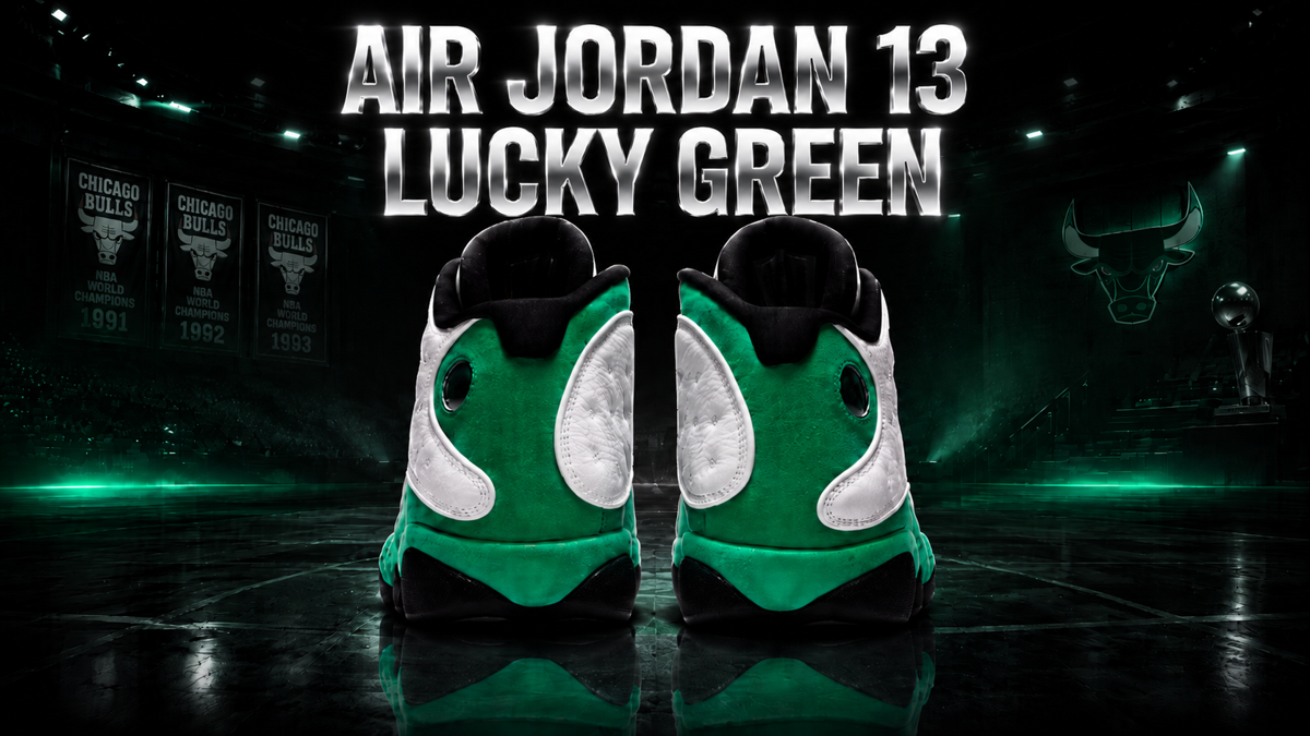 Air Jordan 13 ‘Lucky Green’ White Leather, Green Suede & 3M Piping: Where to Buy Now