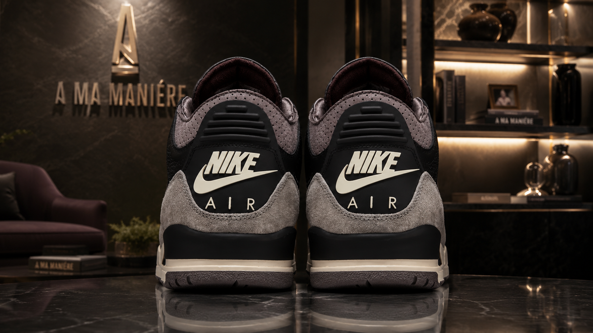 Air Jordan 3 x A Ma Maniére ‘While You Were Sleeping’ Black Leather, Shaggy Grey Suede, Nike Air: Below Retail Buying Gu