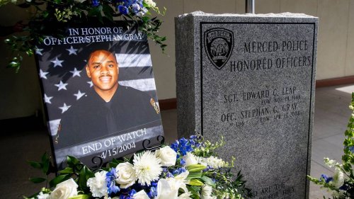 Merced police officer shot and killed in the line of duty 20 years ago honored in ceremony