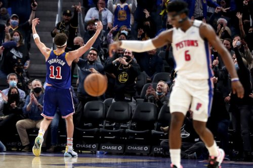Steph Curry, Klay Thompson splash again in Warriors’ big win vs. Pistons
