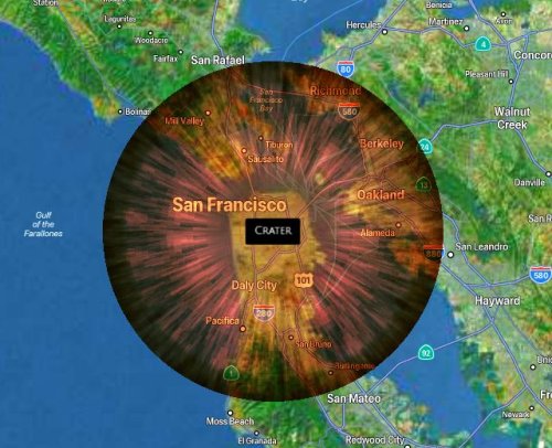 Destroy San Francisco and other cities with this asteroid-impact simulator