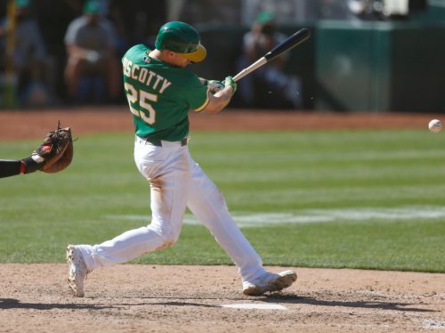 A’s spring training: Piscotty back in right field for A’s, at least for a day