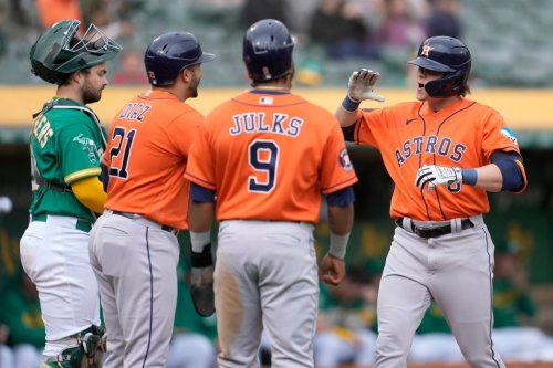 Astros tee off on Oakland pitchers in record fashion, hand hapless A’s 11th straight loss