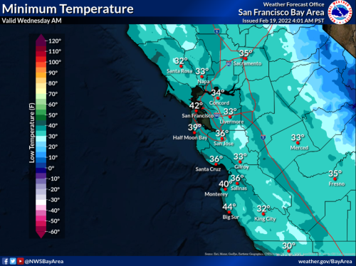 Near-freezing temperatures coming to Bay Area