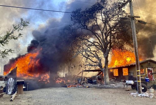 The Peter Fire: Wildfire destroys 12 structures, forces evacuations in Northern California