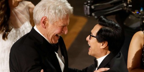 Ke Huy Quan Goes Adorably Wild Over Indiana Jones Costar Harrison Ford 