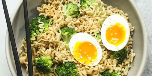 Sesame Instant Ramen Noodles with Broccoli & Soft-Boiled Egg