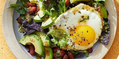 Breakfast Salad with Egg & Salsa Verde Vinaigrette