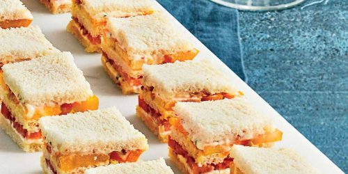 Mini Tomato Sandwiches With Bacon Mayonnaise