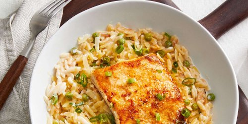 Lemony Fish With Orzotto