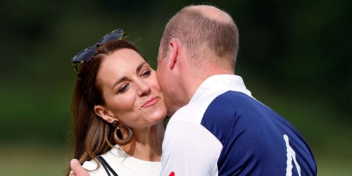 Kate Middleton and Prince William Just Shared a Rare Public Kiss During a Polo Match