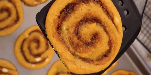 These 4-Ingredient Pumpkin Cinnamon Roll Cookies Should Be Your Next Fall Baking Hack