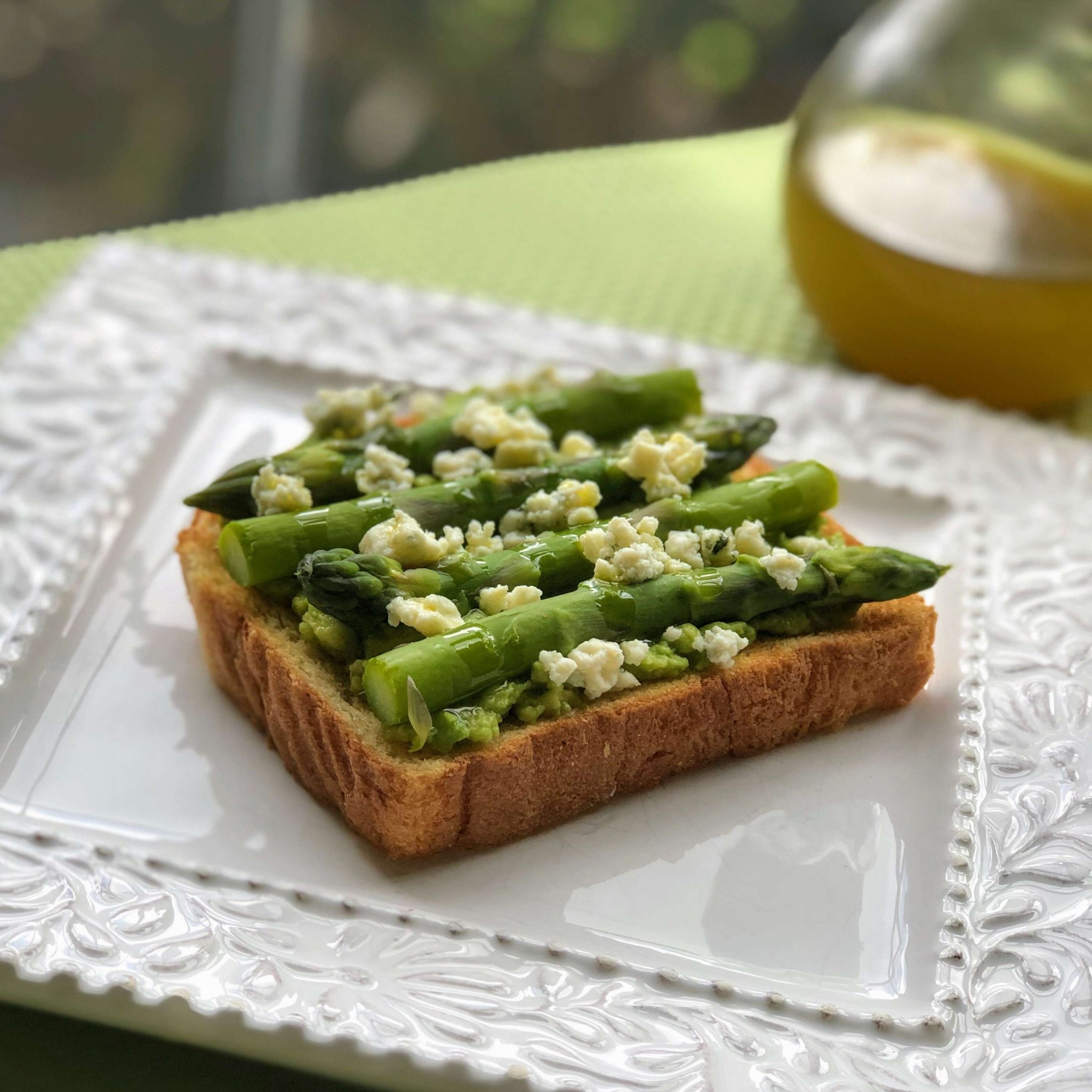 Asparagus and Blue Cheese Avocado Toast