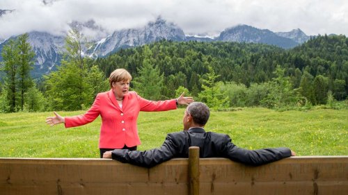 Merkel-Obama-Foto vom G7-Gipfel 2015 ging um die Welt - es hätte eigentlich nicht existieren dürfen