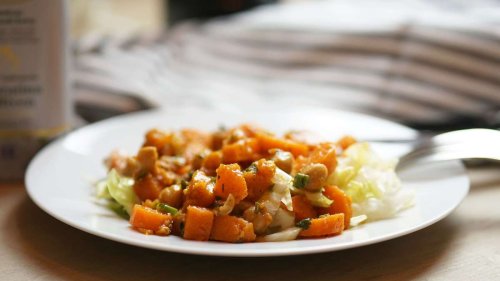 Rezept für marokkanischen Süßkartoffelsalat mit Rauchpaprika