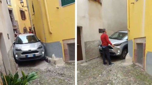 Video zeigt Straßen-Falle in Italien – Passanten versuchen noch, Autofahrern zu helfen