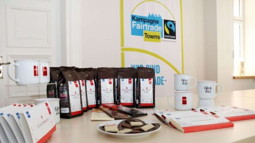 Fairtrade-Town: Fairtrade-Schokolade und Fairtrade-Kaffee mit Memmingen-Label