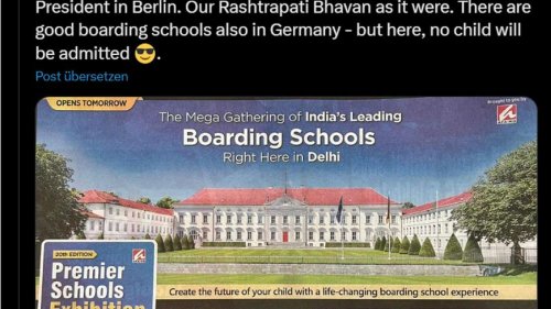 Schloss Bellevue wird in indischer Zeitung zum „Internat“