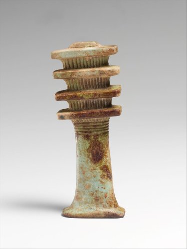 Faience djed-pillar amulet 664–30 B.C.