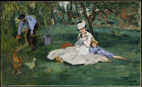 The Monet Family in Their Garden at Argenteuil 1874